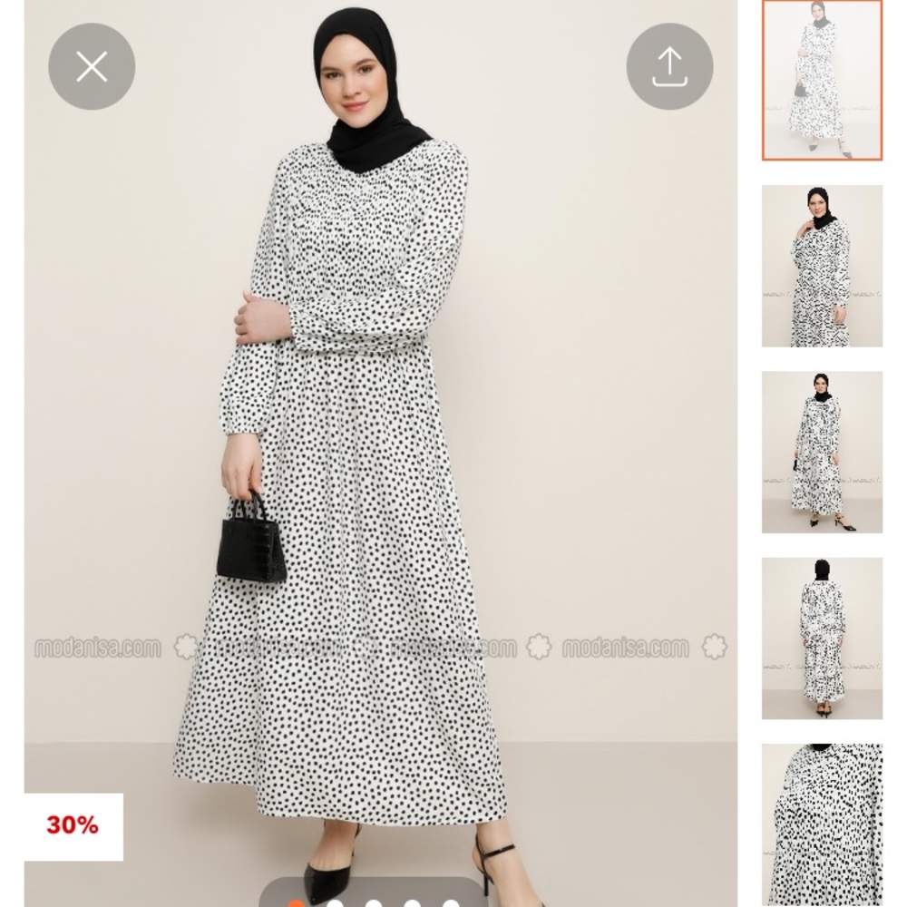 White Polka Dot Long Sleeve Maxi Dress